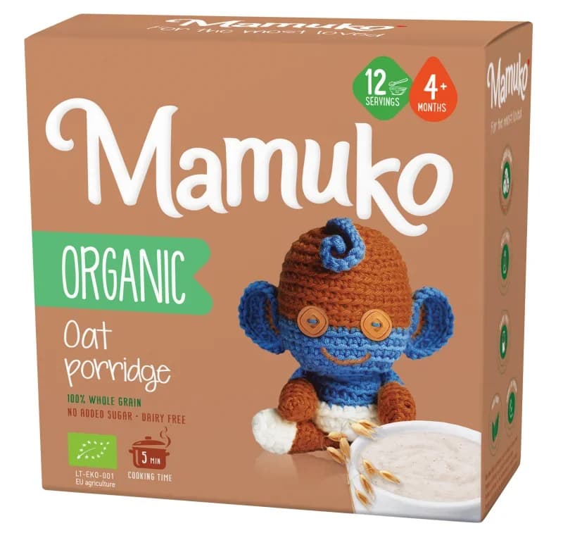 Porridge din ovaz bio 4+ luni 200g Mamuko