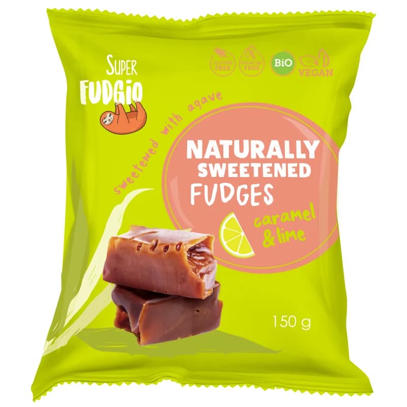 Caramele – aroma caramel si lime bio 150g Super Fudgio