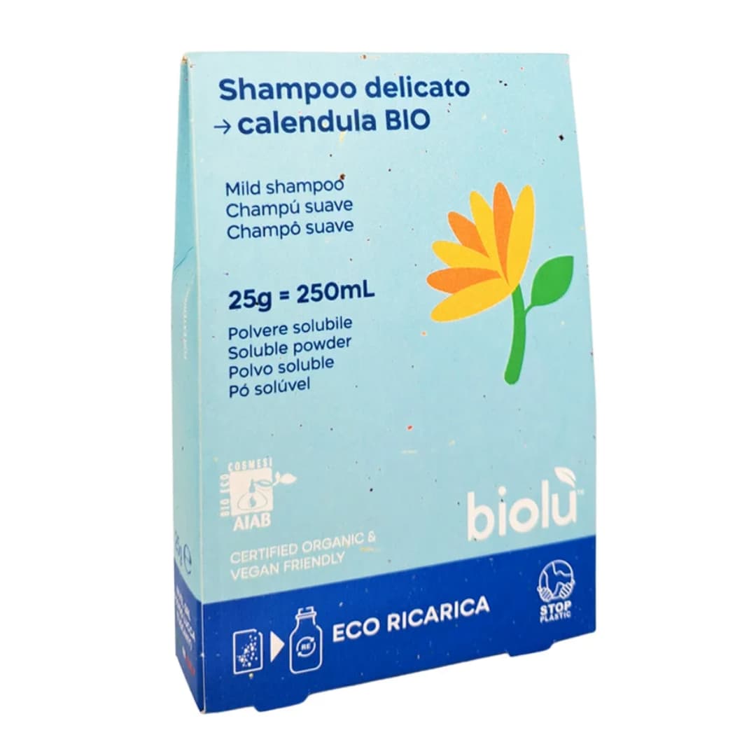 Sampon cu galbenele pudra – refill ecologic 25g Biolu