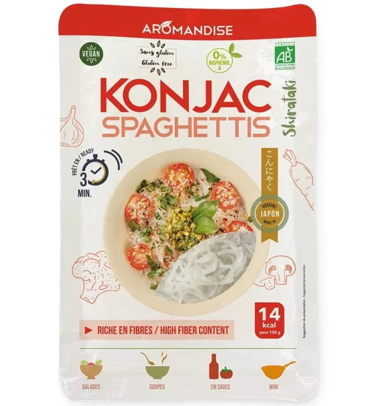 Spaghetti din konjac bio 180g Aromandise