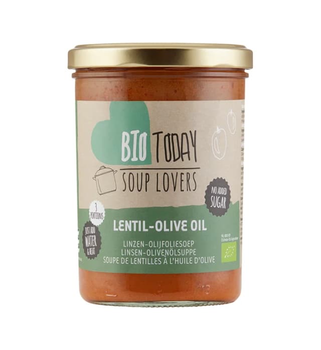 Supa crema de linte cu ulei de masline bio 400ml Bio Today