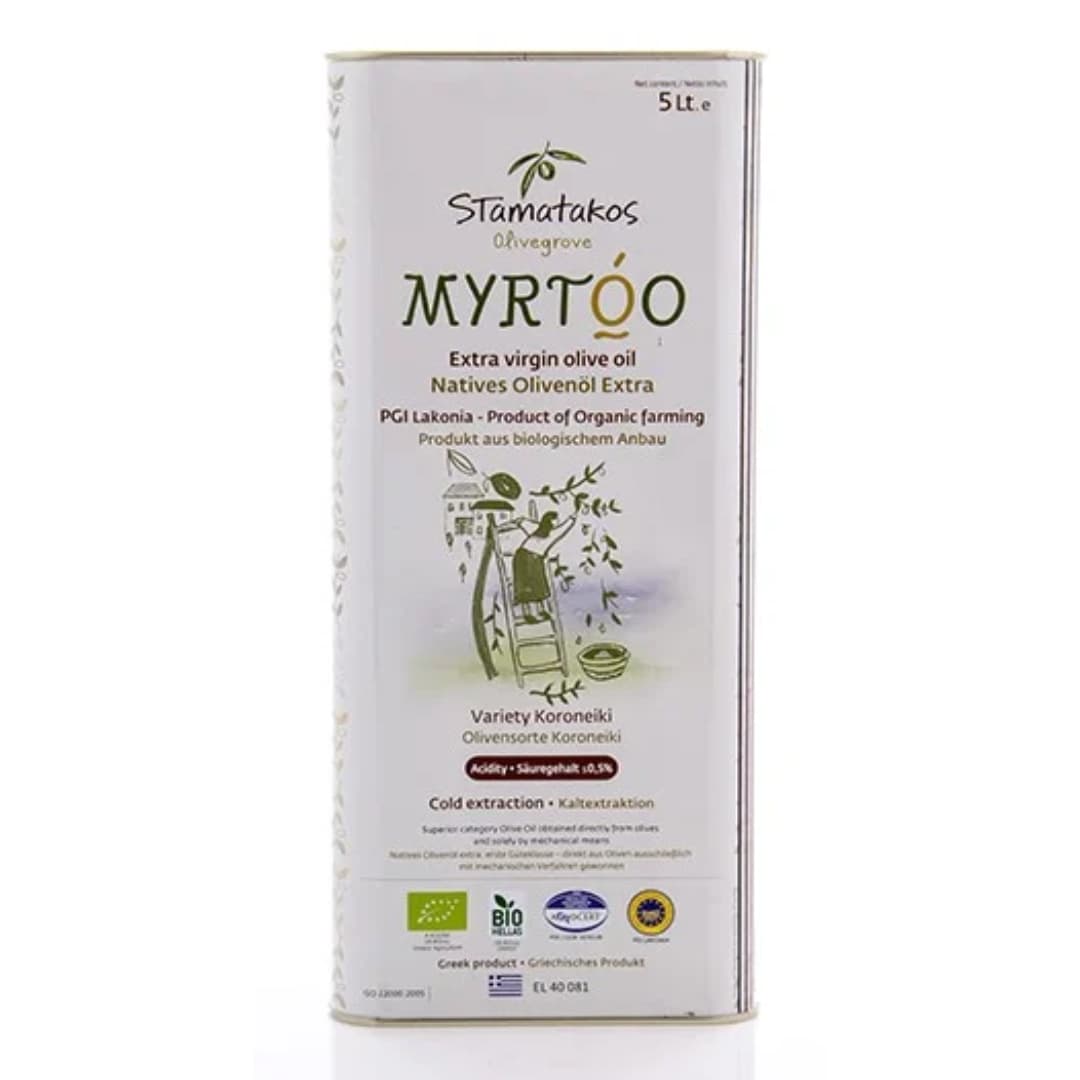 Ulei de masline extravirgin myrtoo bio 5l Stamatakos Olivegrove