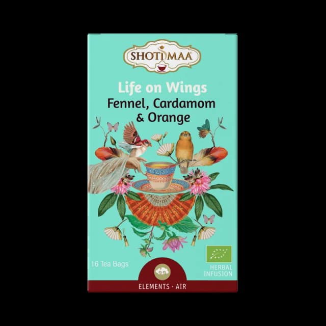 Ceai elements – life on wings – fenicul, cardamom si portocala bio 16dz x 2g 32g Shotimaa