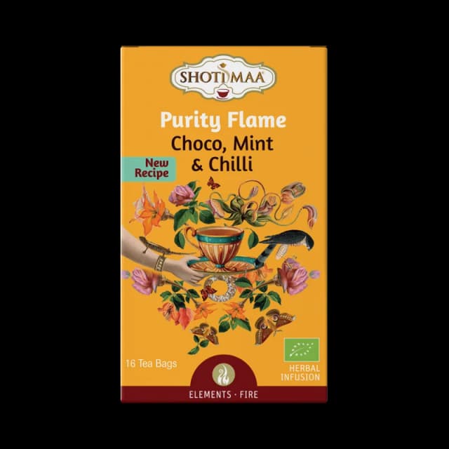 Ceai elements – purity flame – cacao, menta si chilli bio 16dz x 2g 32g Shotimaa