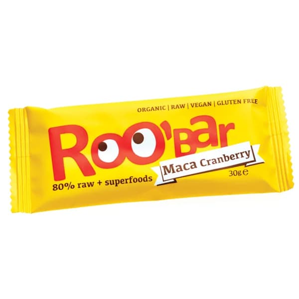 Baton cu maca si merisor bio 30g Roobar