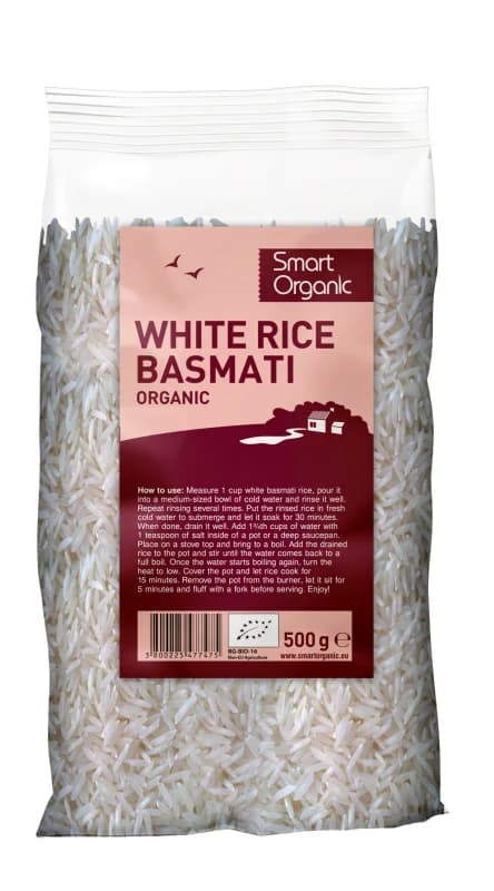 Orez basmati alb bio 500g Smart Organic