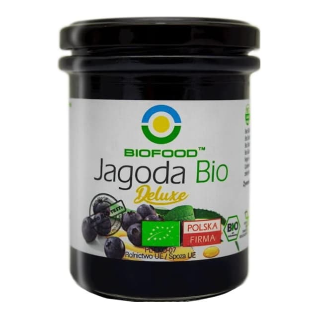 Afine de padure intregi in sirop de agave bio 200g Biofood
