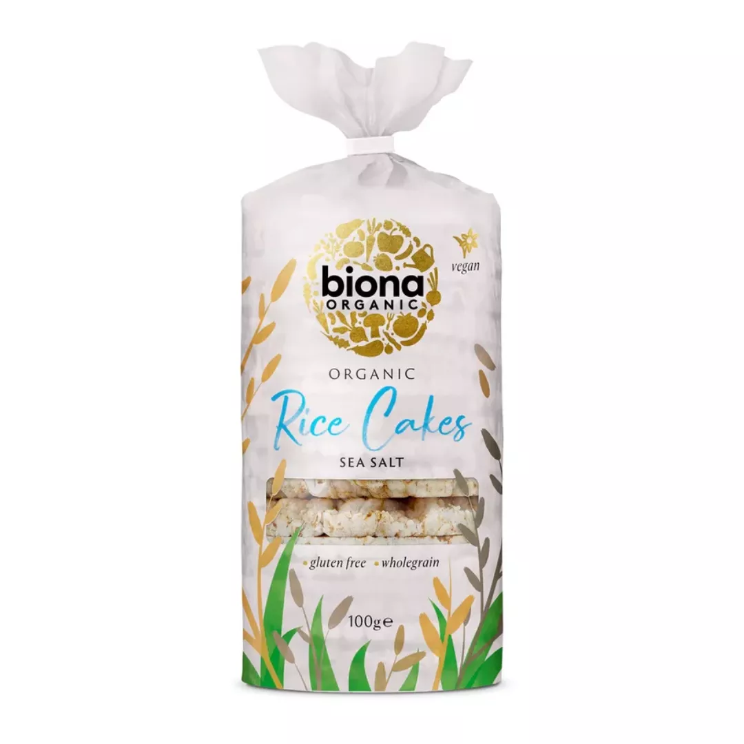 Rondele de orez integral expandat cu sare bio 100g Biona